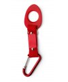 Keyholder with rubber bottle holder and carabiner hook