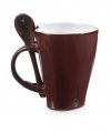 Coffee mug \"heart\" 0,26 l with spoon holder
