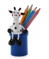 Pencil holder "animal" with colour pencils, 4 pcs