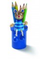 Pencil holder "animal" with colour pencils, 4 pcs