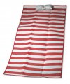 Beach mat with inflatable cushion and carrying straps Beach mat with inflatable cushion and carrying straps