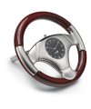 Steering wheel desk clock