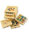 Wooden box with 5 games Wooden box with 5 games