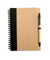 Recycled paper notebook  pen