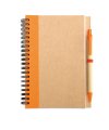 Recycled paper notebook  pen