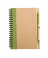 Recycled paper notebook  pen