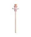 Wooden pencil with puppet head