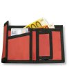 Bright coloured wallet.