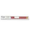 Ruler with 2 pencils