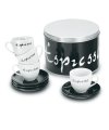 4 expresso cups in round box