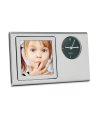 Desk clock w/photo frame