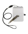Notebook with pen and neck lac