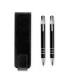 Push action blue ink ball pen and mechanical pencil set Push action blue ink ball pen and mechanical pencil set