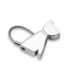 Metal key ring in dog shape