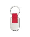 Metal keyring with PU strap Metal keyring with PU strap