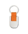 Metal keyring with PU strap Metal keyring with PU strap