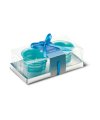 Glass candle set incl tealight