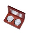 Clock w/ hygrometer in box Clock w/ hygrometer in box