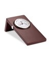 Mahogany wood desk clock