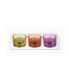 Set of 3 glass candle holder