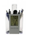 LCD alarm clock/pen holder "But…