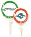 Round Lollipops with label 100 mm