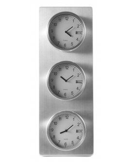 Wall clocks showing world times, 24 cities available Wall clocks showing world times, 24 cities available