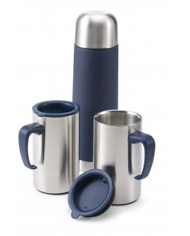 Vacuum flask 0,5 l with 2 mugs 0,3 l