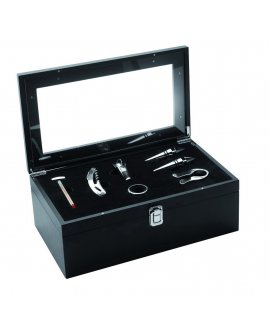 Wine set, wine box for 1 bottle with wine accessories 7 el. (wine excl.) Wine set, wine box for 1 bottle with wine accessories 7 el. (wine excl.)