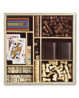 Wooden game set 8-in-1