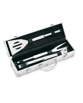 3 BBQ tools in aluminium case