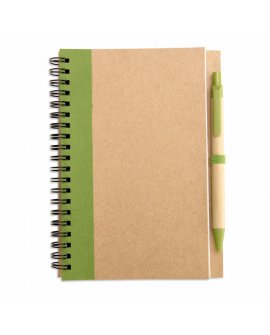 Recycled paper notebook  pen