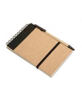 Recycled paper notebook  pen