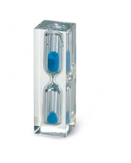 Hourglass with blue sand