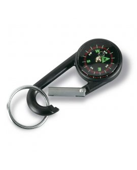 Carabiner hook with compass