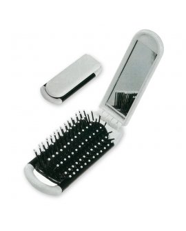 Foldable hairbrush with mirror Foldable hairbrush with mirror