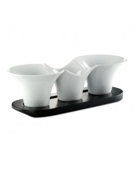 3 pcs snack set in wooden tray 3 pcs snack set in wooden tray