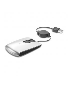 Optical mouse with black retractable USB cable