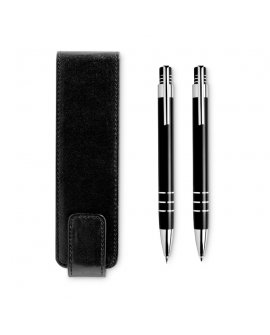 Push action blue ink ball pen and mechanical pencil set Push action blue ink ball pen and mechanical pencil set