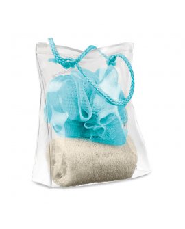 Bath set in pvc pouch Bath set in pvc pouch