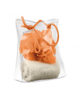 Bath set in pvc pouch Bath set in pvc pouch