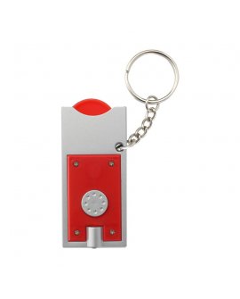 LED torch keyring with token LED torch keyring with token