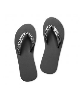 Slippers in zebra pattern