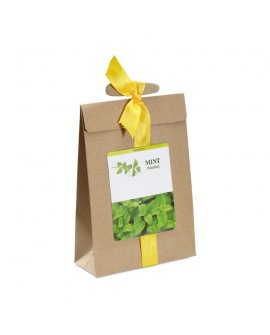 Mint seeds in paper pouch Mint seeds in paper pouch