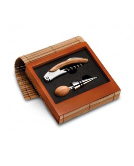 2pcs wine set in bamboo box