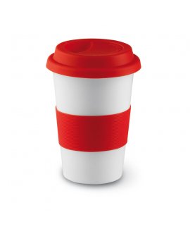Ceramic mug w lid and sleeve Ceramic mug w lid and sleeve