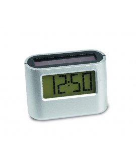 solar clock "Wake up", silver solar clock "Wake up", silver