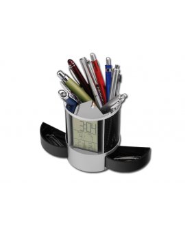 pen stand with clock pen stand with clock